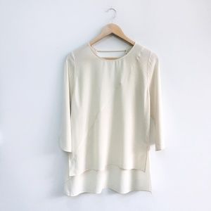 NWT Wilfred Savane silk cream hi lo blouse - xs